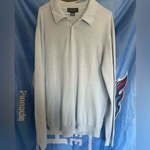 Brooks Brothers Sky Blue silk blend sweater XL